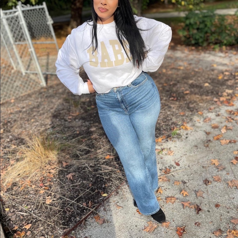 Wide Leg Split Jeans 👖 (Plus Size & Curve)